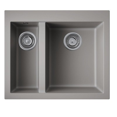 Мойка кухонная Omoikiri Bosen 59-2-GR 4993558, 59 см, tetogranit, цвет leningrad grey
