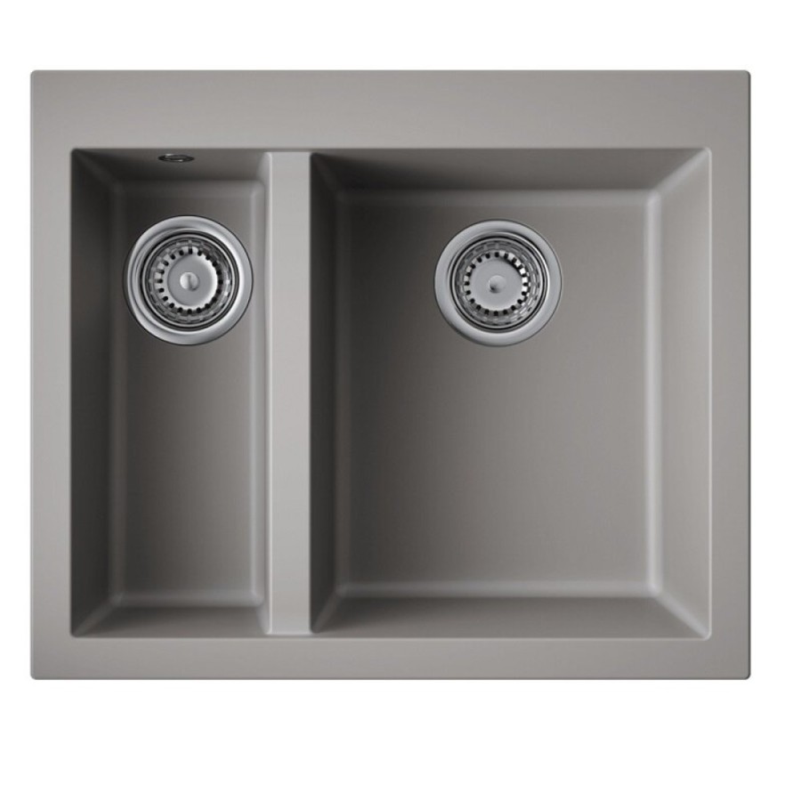 Мойка кухонная Omoikiri Bosen 59-2-GR 4993558, 59 см, tetogranit, цвет leningrad grey