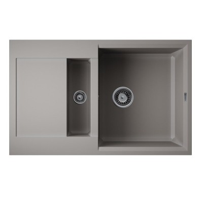 Кухонная мойка Omoikiri Sakaime 78-2-GR 4993559, 78 см, tetogranit, цвет leningrad grey