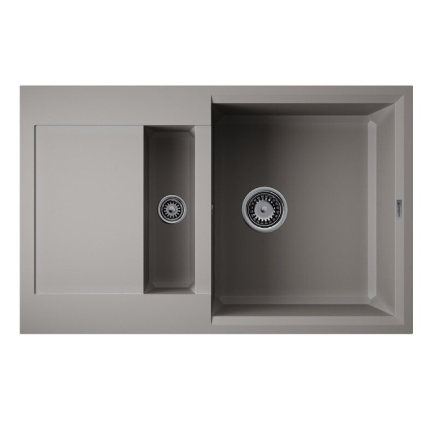 Кухонная мойка Omoikiri Sakaime 78-2-GR 4993559, 78 см, tetogranit, цвет leningrad grey