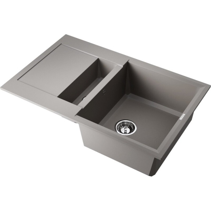 Кухонная мойка Omoikiri Sakaime 78-2-GR 4993559, 78 см, tetogranit, цвет leningrad grey