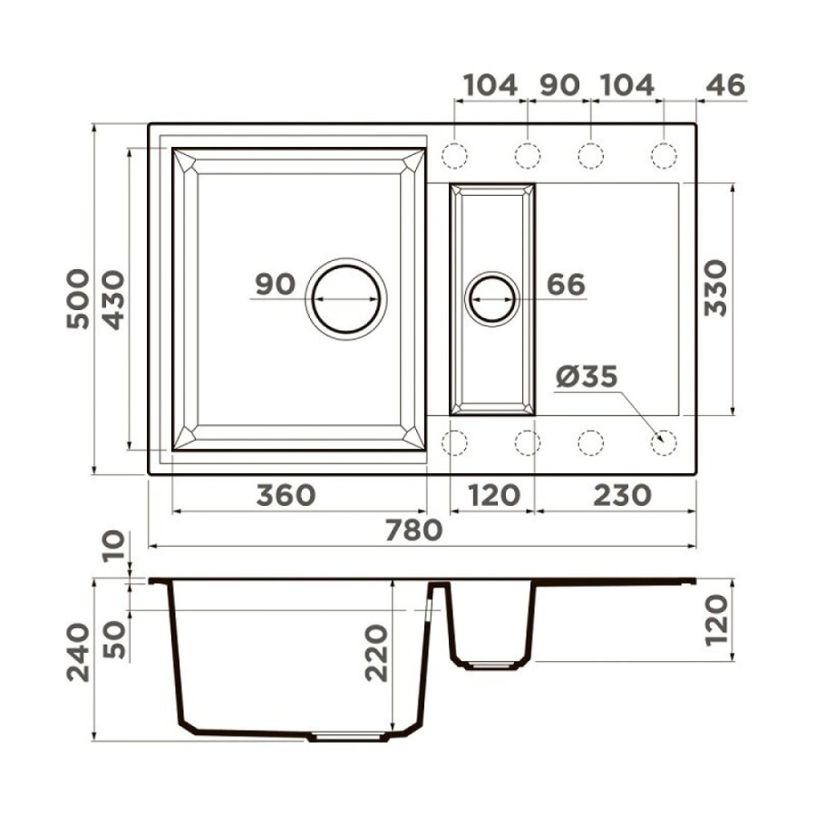 Кухонная мойка Omoikiri Sakaime 78-2-GR 4993559, 78 см, tetogranit, цвет leningrad grey
