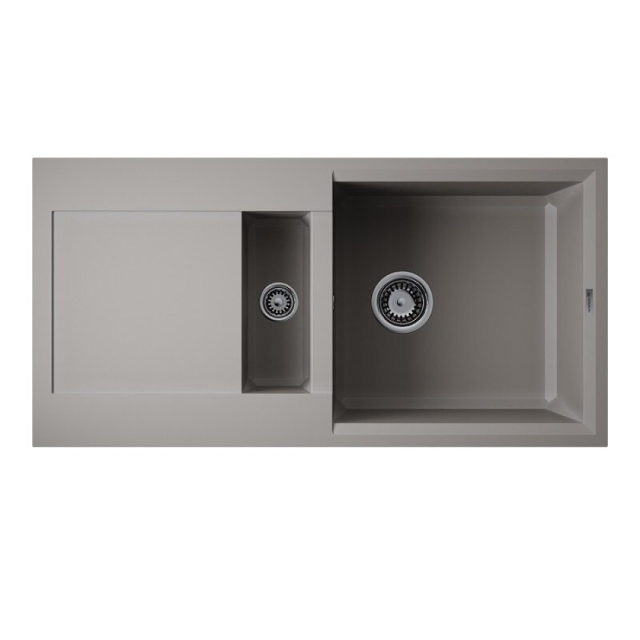 Кухонная мойка Omoikiri Sakaime 86-2-GR 4993560, 86 см, tetogranit, цвет leningrad grey