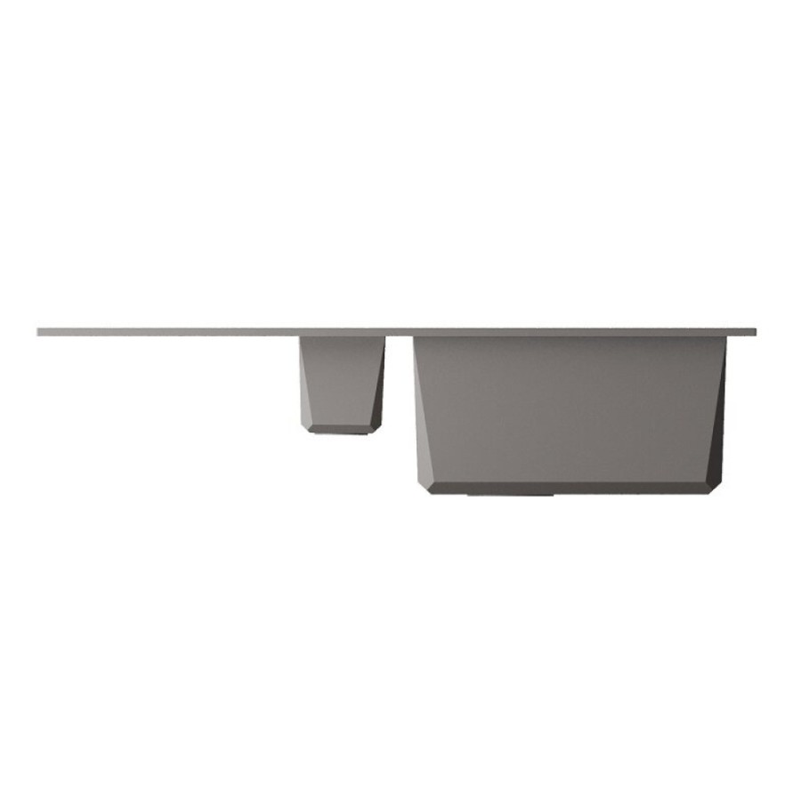 Кухонная мойка Omoikiri Sakaime 86-2-GR 4993560, 86 см, tetogranit, цвет leningrad grey