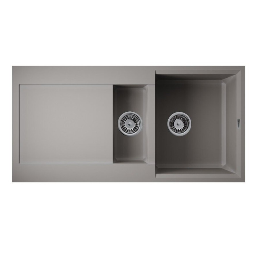 Кухонная мойка Omoikiri Sakaime 100-2 GR 4993562, 100 см, tetogranit, цвет leningrad grey