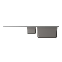 Кухонная мойка Omoikiri Sakaime 100-2 GR 4993562, 100 см, tetogranit, цвет leningrad grey