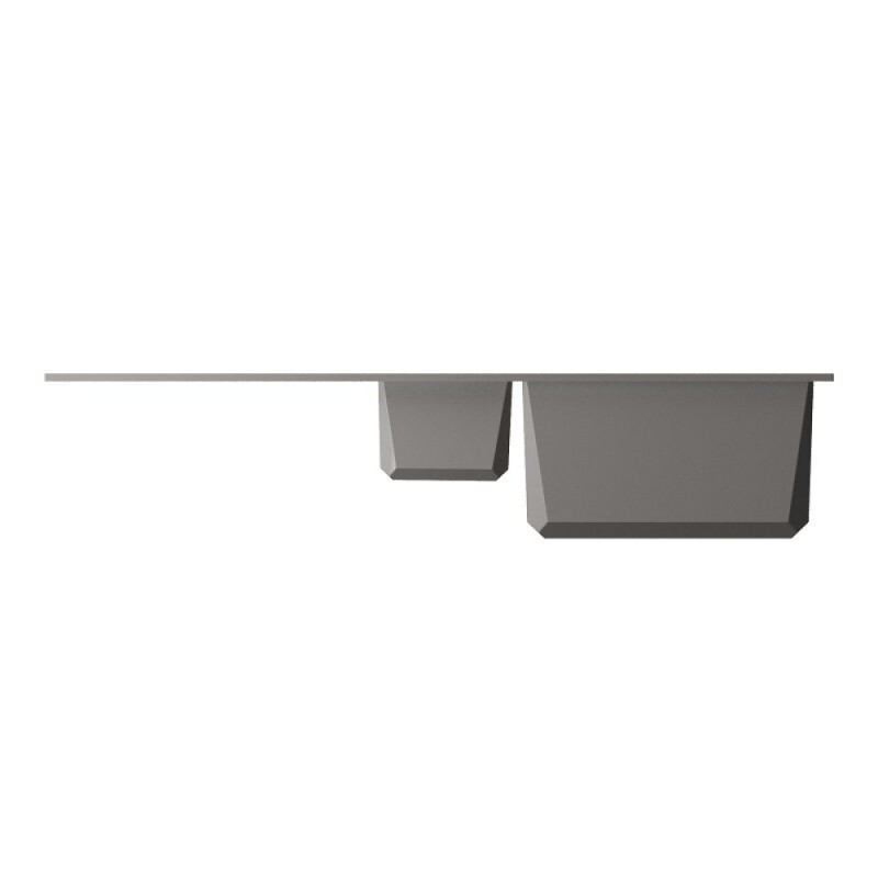Кухонная мойка Omoikiri Sakaime 100-2 GR 4993562, 100 см, tetogranit, цвет leningrad grey