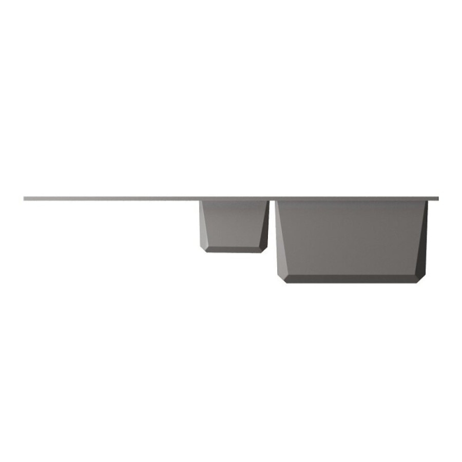 Кухонная мойка Omoikiri Sakaime 100-2 GR 4993562, 100 см, tetogranit, цвет leningrad grey