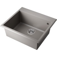 Кухонная мойка Omoikiri Tedori 57 4993566, 57 см, tetogranit, цвет leningrad grey
