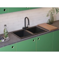 Мойка кухонная Omoikiri Tedori 86-2-GR 4993572, 86 см, tetogranit, leningrad grey