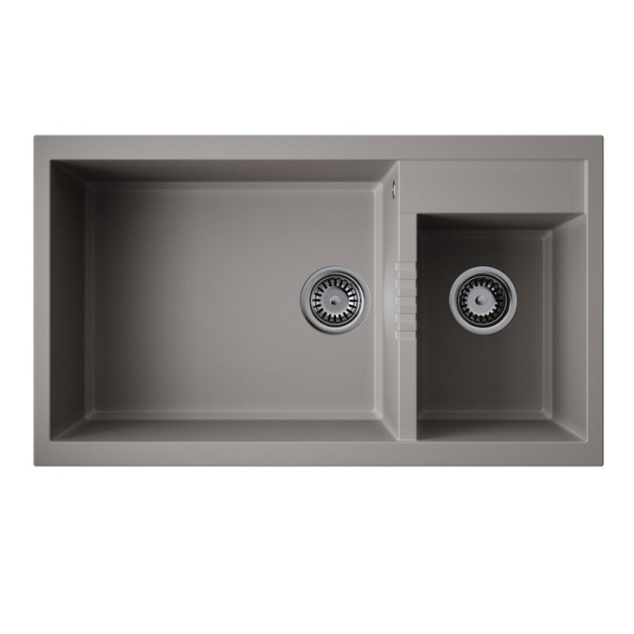 Кухонная мойка Omoikiri Tedori 86-2-LB 4993573, 86 см, tetogranit, цвет leningrad grey