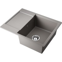 Кухонная мойка Omoikiri Daisen 65T-GR 4993583, 65 см, tetogranit, цвет leningrad grey
