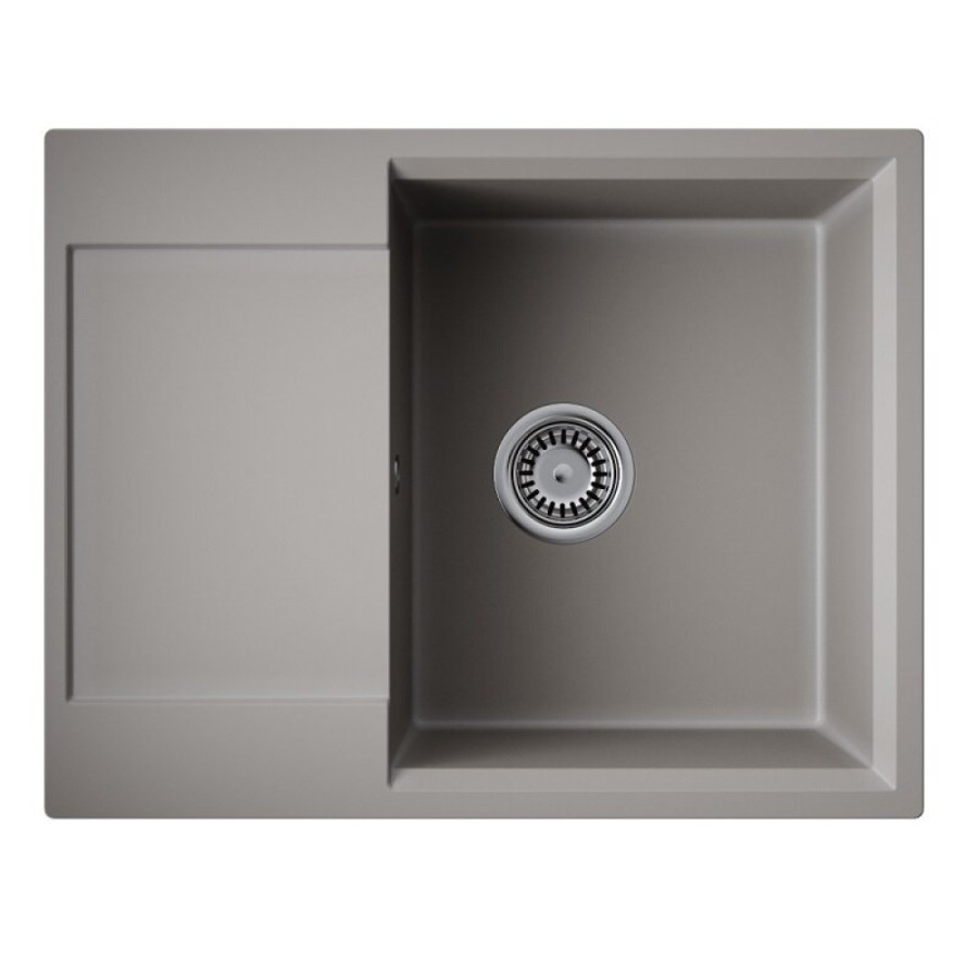 Кухонная мойка Omoikiri Daisen 65T-GR 4993583, 65 см, tetogranit, цвет leningrad grey