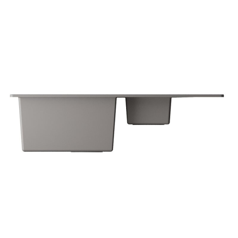 Кухонная мойка Omoikiri Daisen 78-2T-GR 4993585, 78 см, tetogranit, цвет leningrad grey