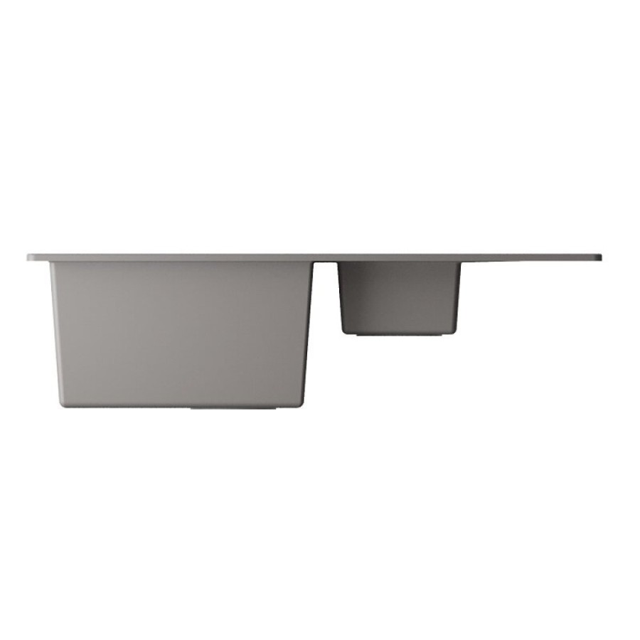 Кухонная мойка Omoikiri Daisen 78-2T-GR 4993585, 78 см, tetogranit, цвет leningrad grey