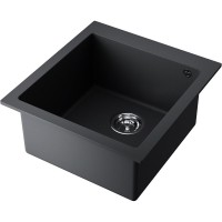 Мойка кухонная Omoikiri Bosen 47-BL 4993586, 47 см, tetogranit, цвет черный