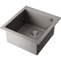 Мойка кухонная Omoikiri Bosen 47-GR 4993594, 47 см, tetogranit, цвет leningrad grey