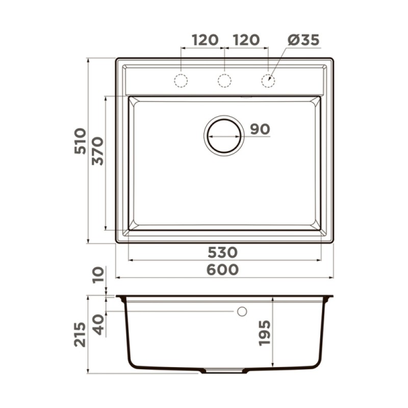 Мойка кухонная Omoikiri Daisen 60-SA 4993623, 60 см, tetogranit, бежевая