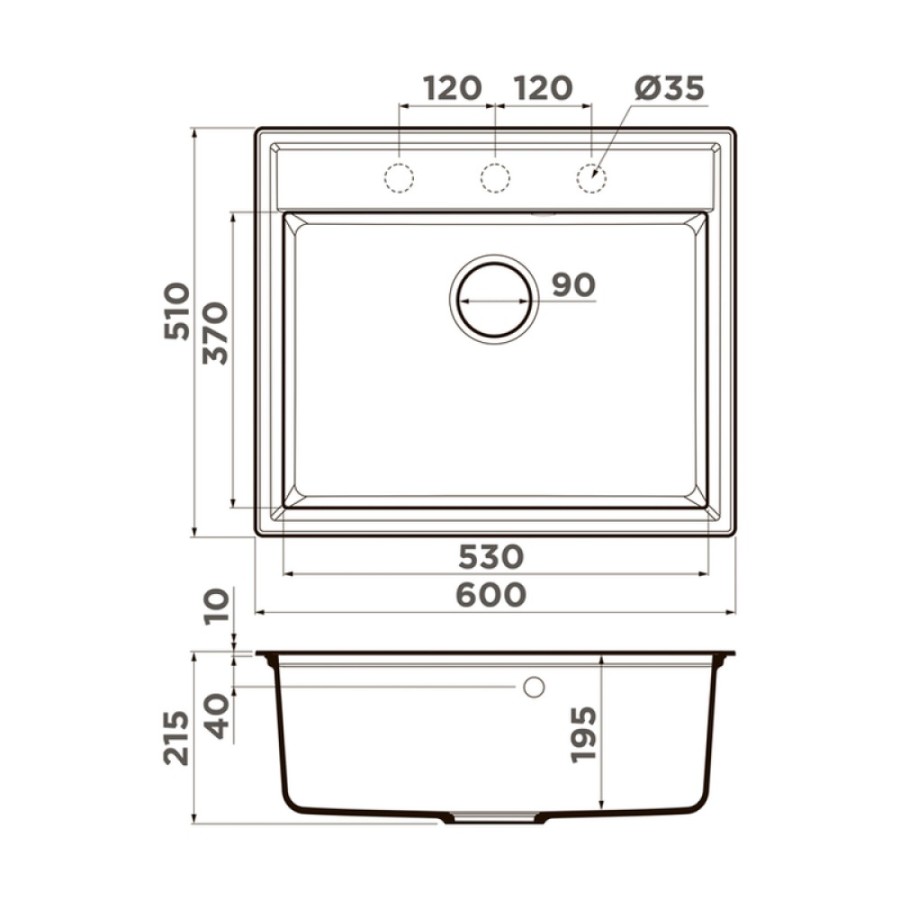 Мойка кухонная Omoikiri Daisen 60-SA 4993623, 60 см, tetogranit, бежевая