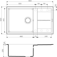 Мойка кухонная Omoikiri Sumi 86-SA 4993648, 86 см, tetogranit, бежевый