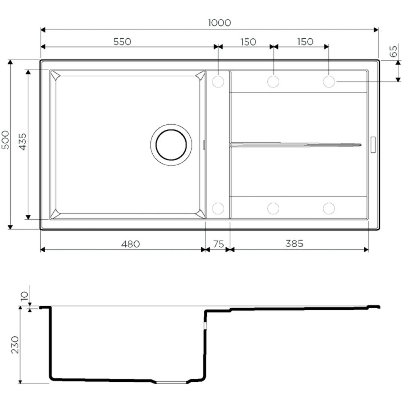Мойка кухонная Omoikiri Sumi 100-WH 4993657, 100 см, tetogranit, белый