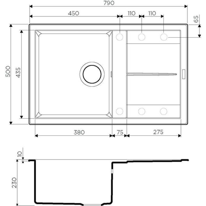 Мойка кухонная Omoikiri Sumi 79-SA 4993664, 79 см, tetogranit, бежевый