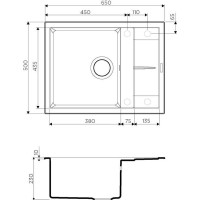 Мойка кухонная Omoikiri Sumi 65-BE 4993671, 65 см, tetogranit, ваниль