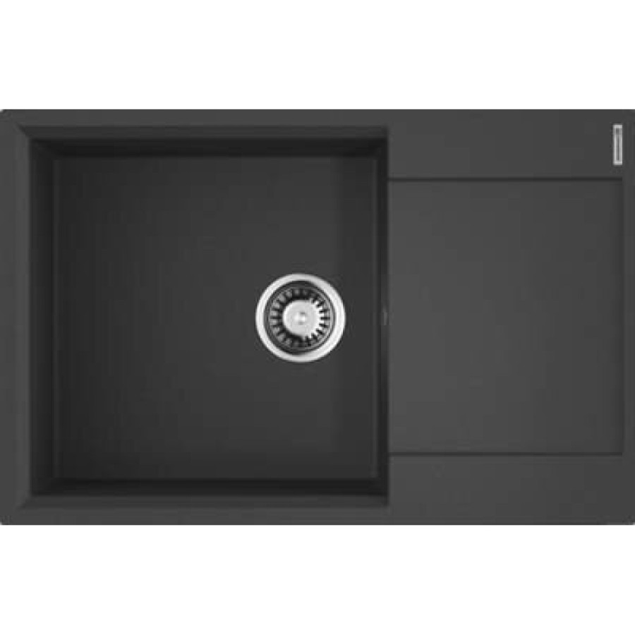 Мойка кухонная Omoikiri Daisen 78-LB-BL 4993692, 78 см, artgranit, черный