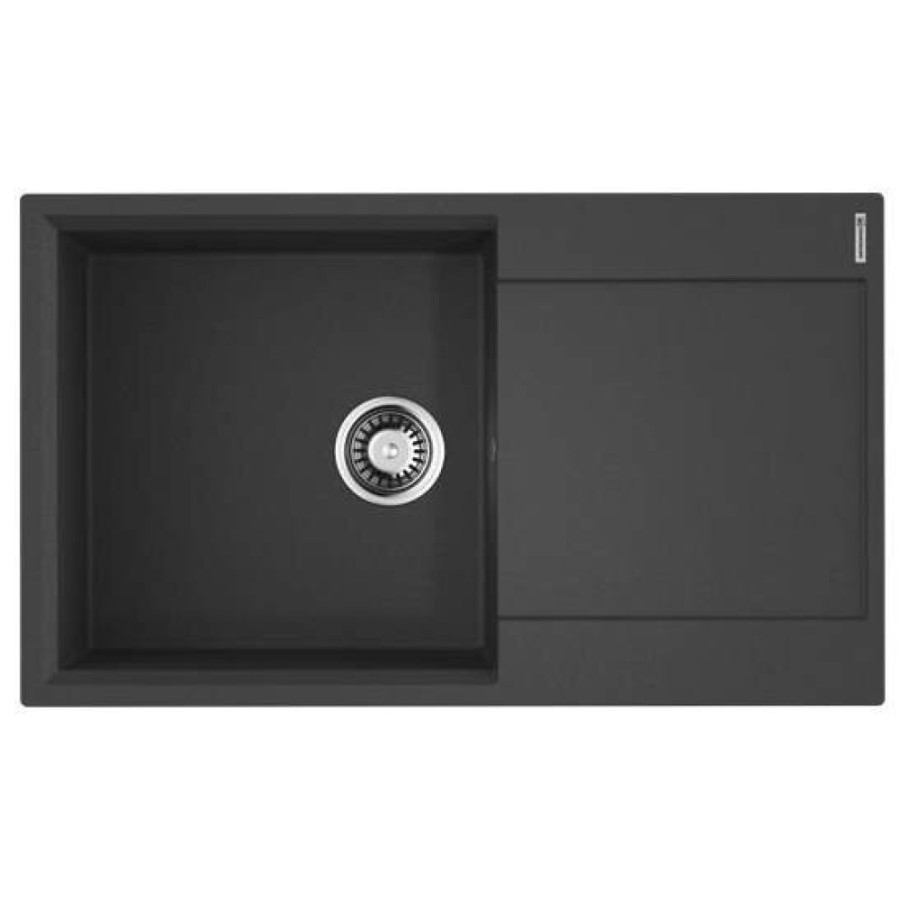 Мойка кухонная Omoikiri Daisen 86-BL 4993700, 86 см, artgranit, черный