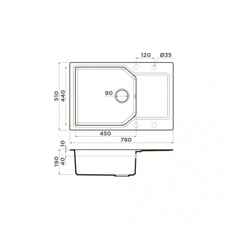 Мойка кухонная Omoikiri Yonaka 78-PA 4993704, 78 см, artgranit, пастила