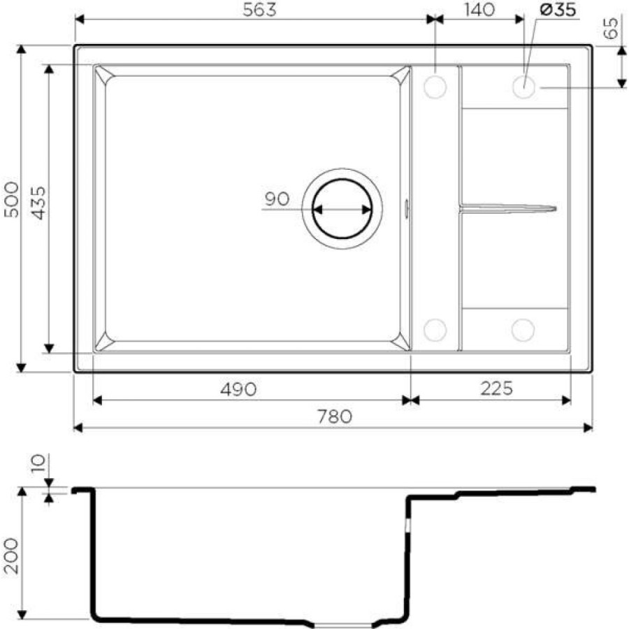 Мойка кухонная Omoikiri Sumi 78-LB-SA 4993721, 78 см, tetogranit, бежевый
