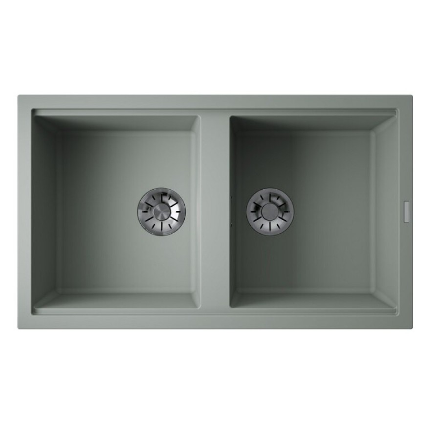 Мойка кухонная Omoikiri Kitagawa 86-2-WG 4993731, 86 см, artceramic, цвет wind green