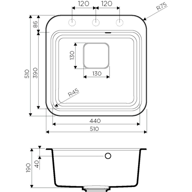Мойка кухонная Omoikiri Tasogare 51-GR 4993740, 51 см, artgranit, Leningrad grey