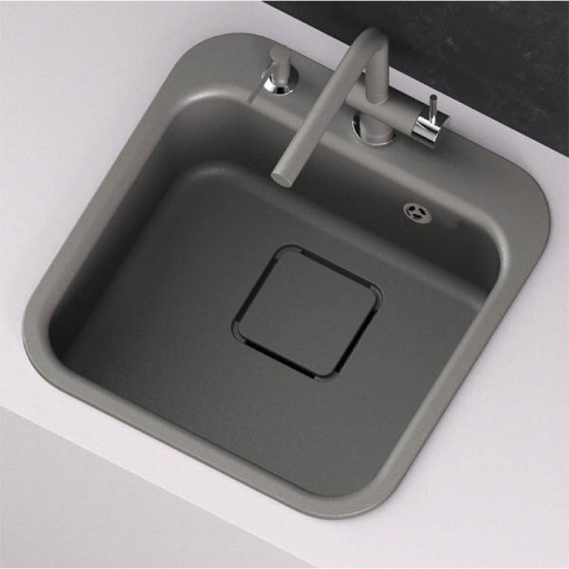 Мойка кухонная Omoikiri Tasogare 51-BL 4993742, 51 см, artgranit, черный