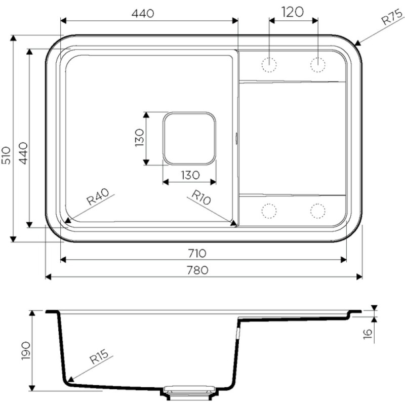 Мойка кухонная Omoikiri Tasogare 78-BE 4993744, 78 см, artgranit, ваниль
