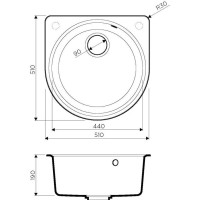 Мойка кухонная Omoikiri Akegata 51-BE 4993752, 51 см, artgranit, ваниль