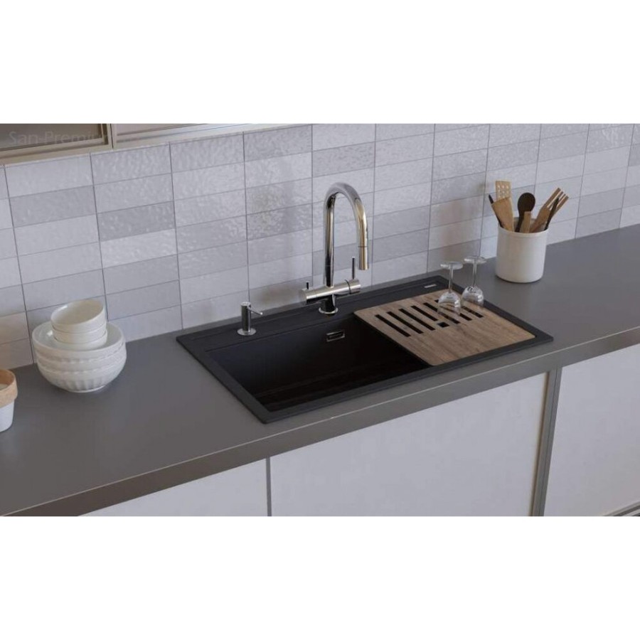 Мойка кухонная Omoikiri Kitagawa 100-WH 4993787, 100 см, artceramic, белый