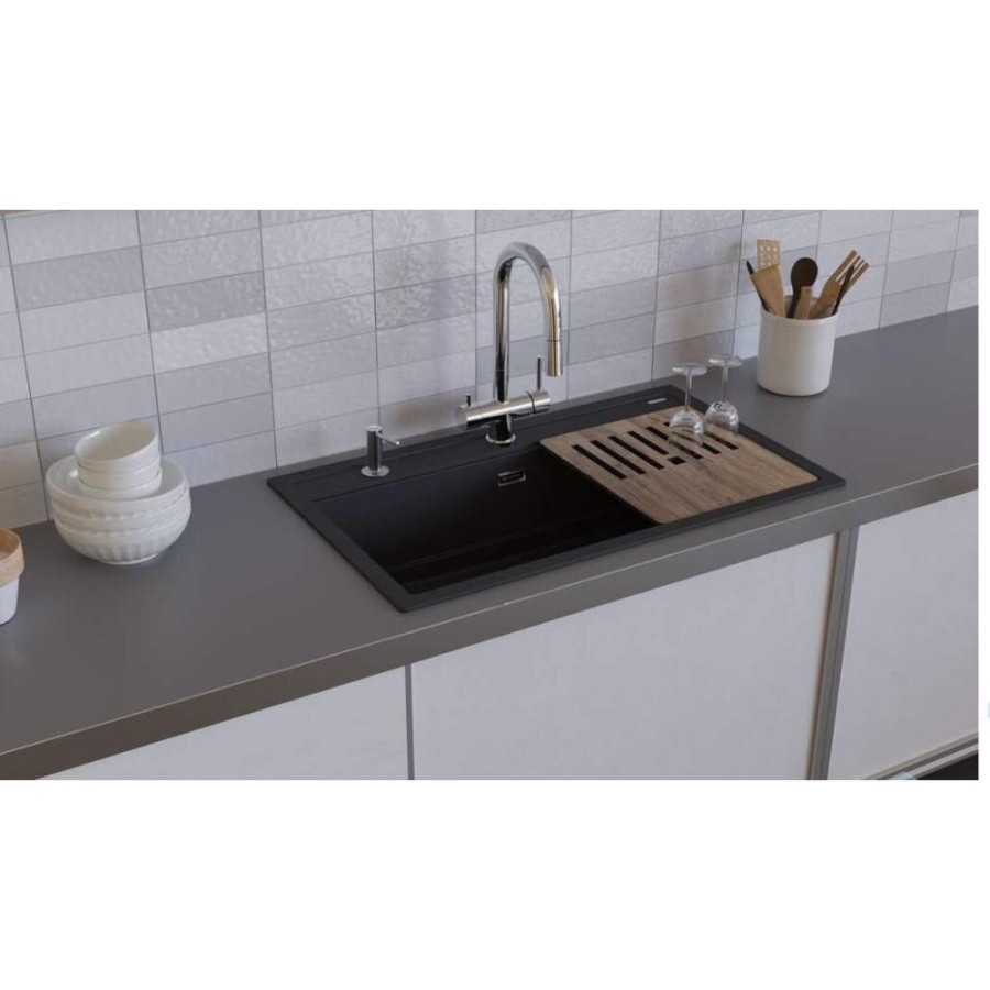 Мойка кухонная Omoikiri Kitagawa 86-LB-WH 4993795, 86 см, artceramic, белый
