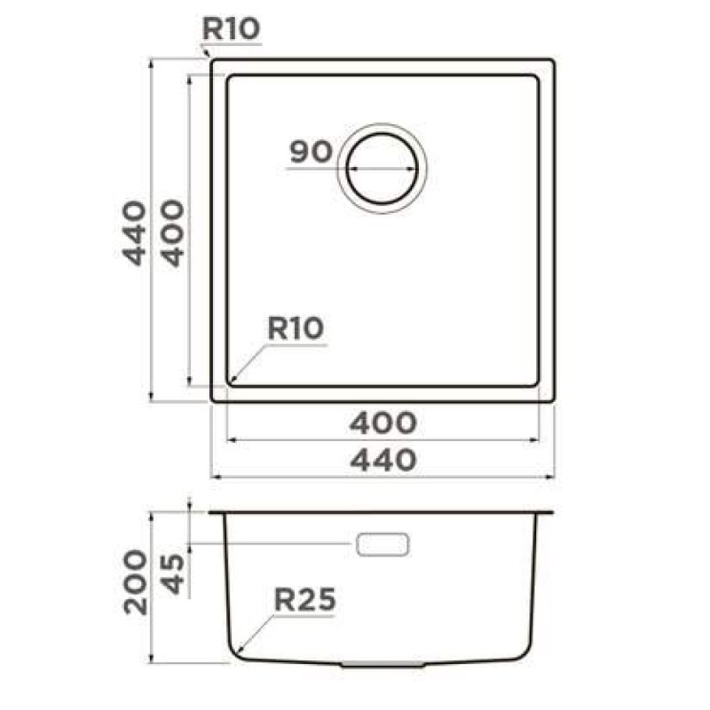 Мойка кухонная Omoikiri Tadzava 4993801 44-U/I Ultra IN, нержавеющая сталь
