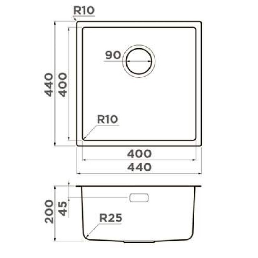 Мойка кухонная Omoikiri Tadzava 4993801 44-U/I Ultra IN, нержавеющая сталь
