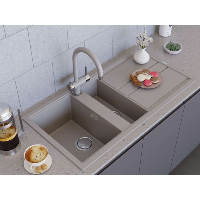 Кухонная мойка Omoikiri Kitagawa 100 GR 4993804, 100 см, artceramic, leningrad grey