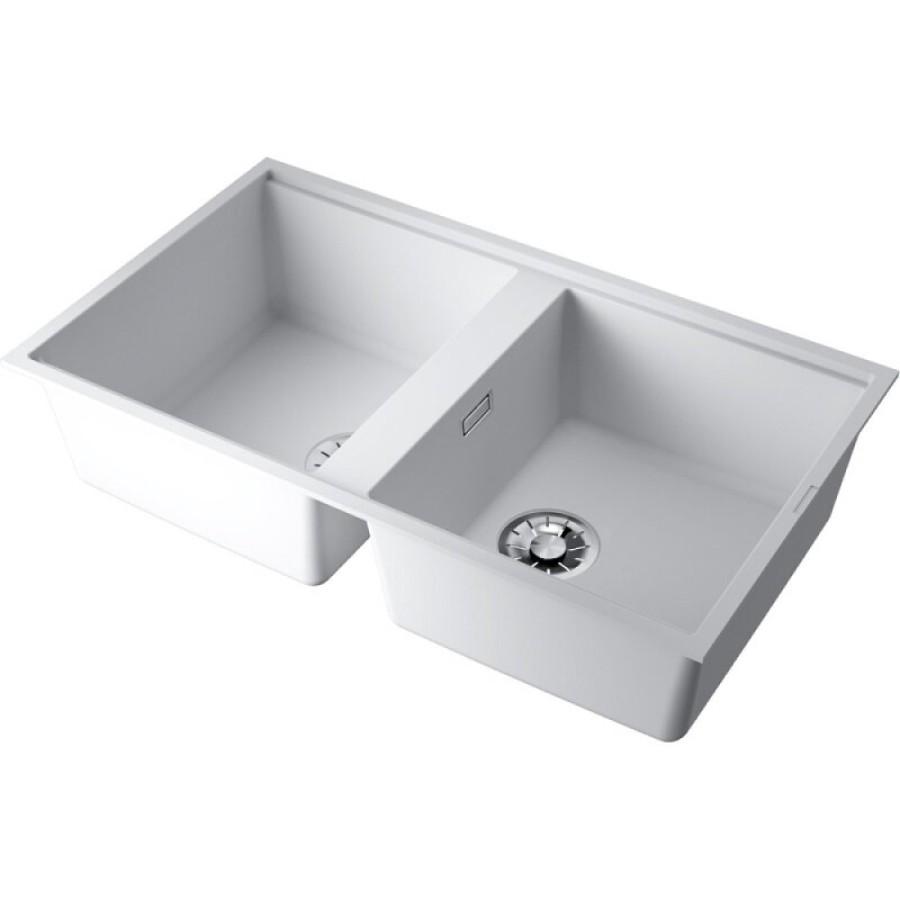 Мойка кухонная Omoikiri Kitagawa 83-2-U-WH 4993809, 84 см, artceramic, цвет белый