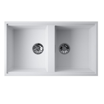 Мойка кухонная Omoikiri Kitagawa 83-2-U-WH 4993809, 84 см, artceramic, цвет белый