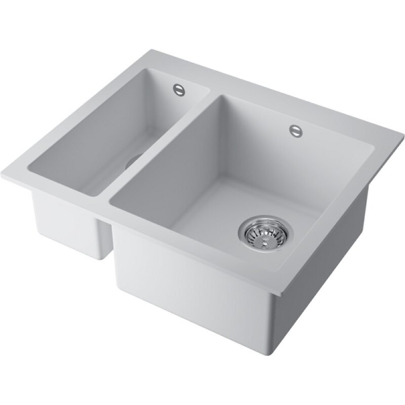Мойка кухонная Omoikiri Bosen 59-2A-WH 4993823, 59 см, artceramic, цвет белый