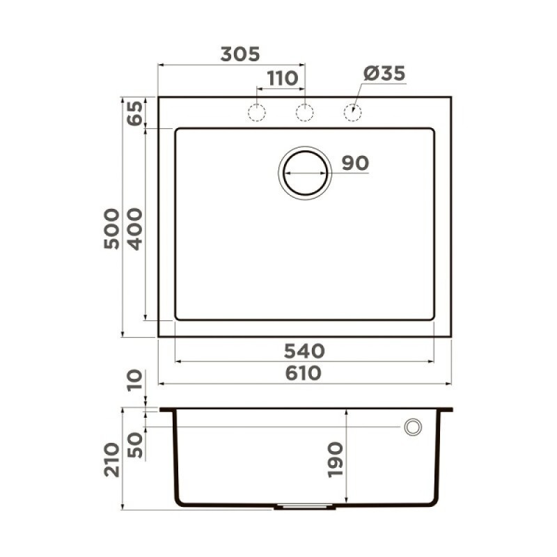 Мойка кухонная Omoikiri Bosen 61A-GR 4993825, 61 см, artceramic, цвет leningrad grey