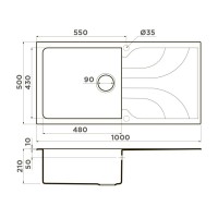 Кухонная мойка Omoikiri Yasugata 100 SA 4993846, 100 см, tetogranit, цвет бежевый
