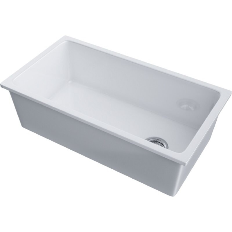 Мойка кухонная Omoikiri Tokara 88-U/I 4993867, 88 см, natceramic, цвет белый глянцевый