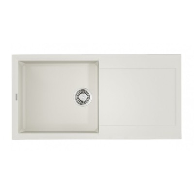 Кухонная мойка Omoikiri Sakaime 100 WH 4993887, 100 см, tetogranit, белый