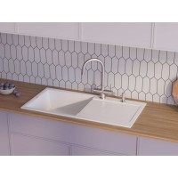 Кухонная мойка Omoikiri Sakaime 100 WH 4993887, 100 см, tetogranit, белый