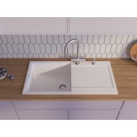 Кухонная мойка Omoikiri Sakaime 100 WH 4993887, 100 см, tetogranit, белый